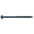 Torquemaster Masonry Screw, 3/16" Dia., Pan, 3 1/4 in L, Steel Blue Ruspert, 100 PK 52442